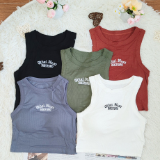 批发<b class='q'>夏</b>季新款女网红细肩带方领一体杯磨毛螺纹吊带显瘦百搭背心打底衫