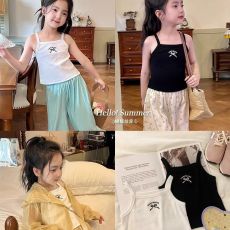 批发女童<b class='q'>夏</b>季小吊带纯色百搭修身韩版儿童背心打底衫休闲上衣清新洋气