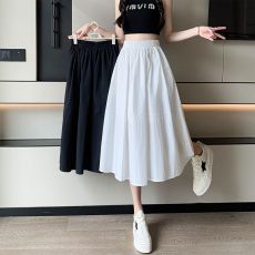 批发天猫质量夏季2024新款高腰白色半身<b class='q'>裙</b>女