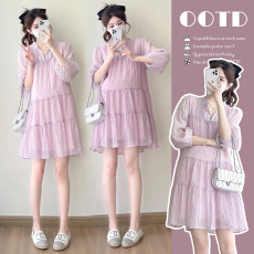 批发实拍现~春季上新2026简约舒适宽松慵懒文艺大码连衣裙孕妇装