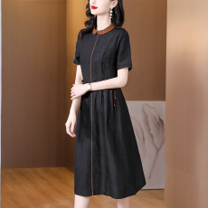 批发香云纱<b class='q'>连衣裙</b>专柜<b class='q'>正品</b>真丝年轻款桑蚕丝龟裂纹旗舰店龟纹品牌妈妈