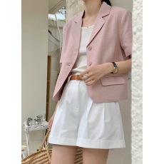 批发有货韩系chic <b class='q'>甜美</b>气质翻领单排3粒扣宽松休闲百搭短袖西装外套