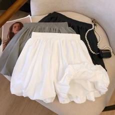 批发原版做法量大价优~高腰显瘦花苞短裤女夏季薄款百搭蓬蓬裤阔腿裤