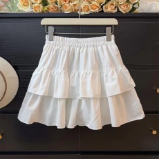 批发原版面料~法式甜美荷叶边显瘦<b class='q'>半身裙</b>女高腰A字蓬蓬蛋糕短裙潮
