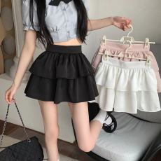 原版面料松紧腰款~蓬蓬蛋糕裙女夏季半身裙小个子高腰显瘦a字短裙