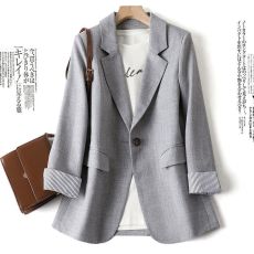 批发小西装女春秋季新款大码300斤胖mm韩版宽松休闲西服潮流<b class='q'>上衣</b>外套