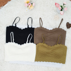 批发辣妹性感蕾丝抹胸吊带背心女<b class='q'>夏</b>季纯欲高级感外穿修身短款小众内衣