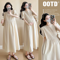 批发实拍<b class='q'>孕妇装</b>2026夏装新品韩版时尚宽松简约设计气质高级大码连衣裙