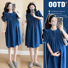 批发实拍~<b class='q'>孕妇装</b>夏季新品显瘦长裙法式温柔初恋御姐高级感<b class='q'>孕妇</b><b class='q'>连衣裙</b>