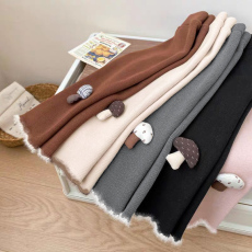 批发女小童加绒<b class='q'>打底裤</b>秋冬季加厚一体绒立体蘑菇外穿长裤女<b class='q'>宝宝</b>保暖裤