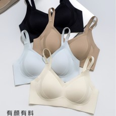 批发一片式睡眠内衣女士小胸聚拢透气无痕无钢圈提拉<b class='q'>文胸</b>软支撑防下垂
