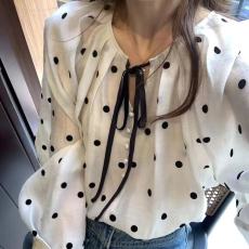 批发<b class='q'>波点</b>蝴蝶结灯笼袖<b class='q'>衬衫</b>女2026春秋设计感小众长袖<b class='q'>雪纺</b><b class='q'>衬衣</b>春夏上衣
