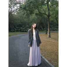 批发实拍 简约廓形无领西装外套女春季<b class='q'>百搭</b>休闲宽松v领垫肩西服