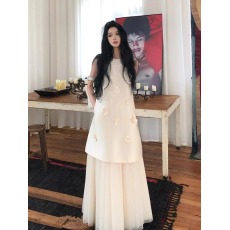 批发实价有货富家千金感套装女开春设计感不撞款网纱<b class='q'>蓬蓬</b>半身裙两件套