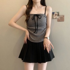 批发实拍实价~大码韩系<b class='q'>百搭</b>条纹吊带背心夏新款气质无袖内搭上衣