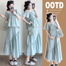 批发实拍 2026夏季新款网红减龄显高可盐可甜炸街半身裙两件套装