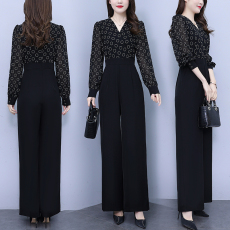 批发实拍2026年春秋季新款黑色修身显瘦气质长款<b class='q'>连体</b>衣优雅时尚<b class='q'>连体</b><b class='q'>裤</b>