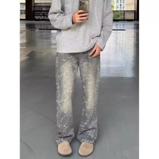 批发<b class='q'>日系</b><b class='q'>复古</b>灰色裤子潮牌慵懒百搭运动休闲裤男款宽松直筒垂感阔腿裤