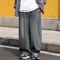 批发<b class='q'>日系</b><b class='q'>复古</b>水洗做旧牛仔裤男ins高街潮牌宽松直筒阔腿裤子休闲长裤