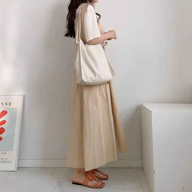클래식 복고풍 민소매 수술 백심 원피스 상세 이미지 3