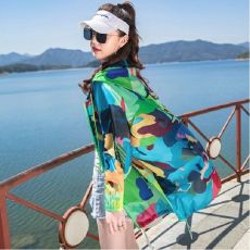 批发<b class='q'>迷彩</b>防晒衣女短款夏季2025新款防紫外线透气薄外套韩版洋气防晒服