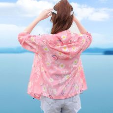 批发小个子防晒服小雏菊洋气女短款2025夏新款轻薄透气印花防晒短外套