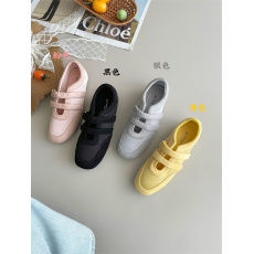 批发复古丝段质感芭蕾舞女鞋春季新款百搭双带魔术贴一脚蹬平底单鞋