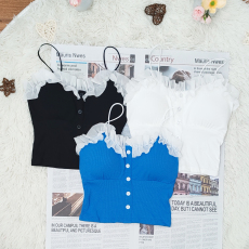 批发镂空抹胸吊带背心女<b class='q'>夏</b>季纯欲高级感外穿修身短款小众内衣蕾丝抹胸