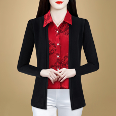 批发假两件长袖<b class='q'>衬衫</b>女春季2026今年流行新款<b class='q'>时尚</b>气质百搭针织开衫上衣