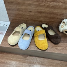 批发软妹圆头浅口丑萌面包鞋女厚底勃肯鞋2025新款复古森系包头半拖鞋