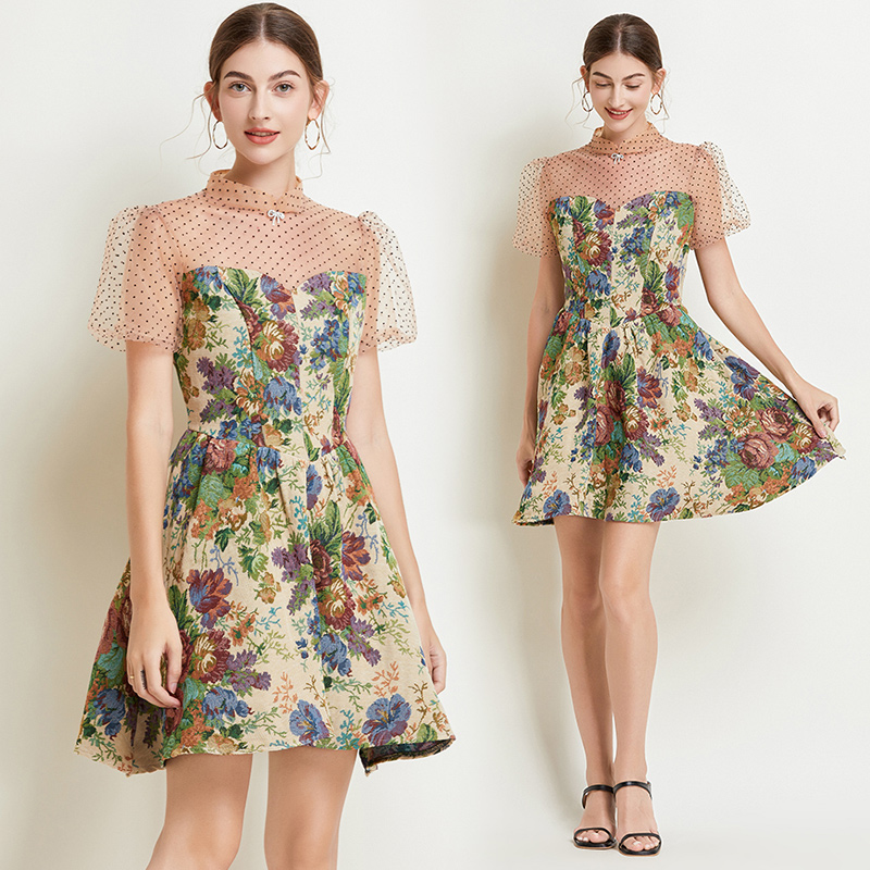 RY1597# 气质法式轻奢小众高端高级感小个子礼服连衣裙