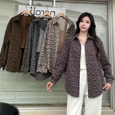 批发<b class='q'>韩版</b>春秋豹纹衬衫原宿风休闲设计感宽松百搭防晒衣女外套复古衬衣