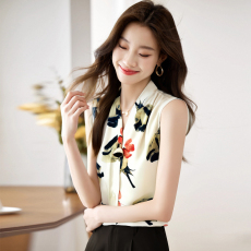 批发实拍2026年新款v领<b class='q'>背心</b>衬衣重磅仿<b class='q'>真丝</b>百搭高端气质上衣