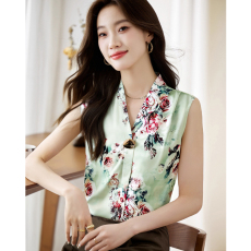 批发实拍2026年新款v领<b class='q'>背心</b>衬衣重磅仿<b class='q'>真丝</b>百搭高端气质上衣