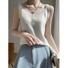批发吊带背心女内搭圆领修身显瘦毛衣秋<b class='q'>冬</b>季短款针织打底衫