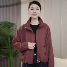 批发官图  高级感立领短款外套女2026秋季新款时尚气质显瘦夹克上衣潮