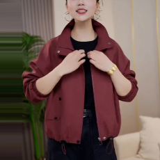 批发官图  高级感立领短款外套女2026秋季新款时尚气质显瘦夹克上衣潮