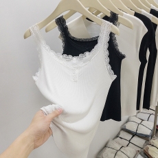 批发实拍胖mm针织衫<b class='q'>宽松</b>一字领性感针织背心大码女装外穿无袖吊带上衣