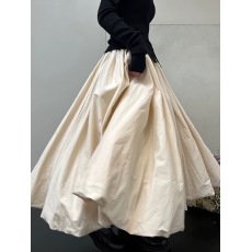 批发小众蓬蓬裙2026春秋季新款伞裙女高腰显瘦中<b class='q'>长款</b>百搭云朵半身裙女