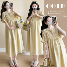 批发实拍现现~ <b class='q'>孕妇</b><b class='q'>夏装</b>连衣裙<b class='q'>中长款</b>宽松外出洋气潮妈<b class='q'>孕妇装</b>裙子