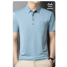 批发实体高品质夏季男士短袖<b class='q'>T</b><b class='q'>恤</b>冰丝无痕翻领<b class='q'>保罗</b>衫半袖潮牌商务<b class='q'>t</b>上衣