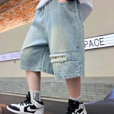 批发巴拉童年男童洋气破洞牛仔短裤<b class='q'>夏</b>季新款中大童装<b class='q'>夏</b>款薄款裤子男孩