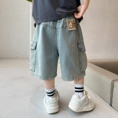 批发童装男童短裤<b class='q'>夏</b>装儿童宽松五分牛仔裤男孩洋气五分工装裤潮