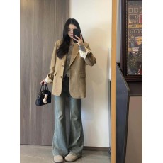 批发2025早春新款高级感西装外套女韩版英伦风小个子上衣百搭<b class='q'>牛仔</b>裤