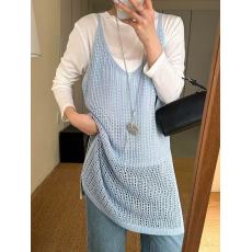 批发镂空钩花羊毛针织吊带背心<b class='q'>连衣裙</b>女<b class='q'>欧洲站</b>2026早春新款欧货女装潮