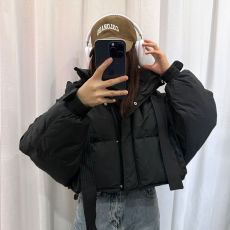 批发上架72小时有货-冬装爆款紫色毛领棉服女款2025新款保暖外套加厚