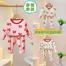 批发女<b class='q'>宝宝</b>韩版秋衣秋裤新款女童家居服儿童睡衣睡裤保暖内衣长袖套装