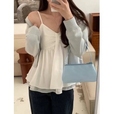 批发韩系春季<b class='q'>甜美</b>百搭显瘦超好看温柔独特吊带背心女