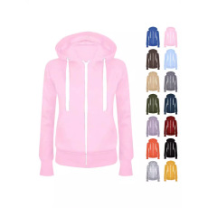 批发东南亚2025春季跨境休闲时尚<b class='q'>卫衣</b>外套女百搭气质纯色连帽<b class='q'>卫衣</b>女装