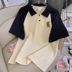 批发实拍 220g珠地面料 夏季Polo领短袖T恤<b class='q'>男</b>女宽松300斤休闲<b class='q'>体恤</b>上衣